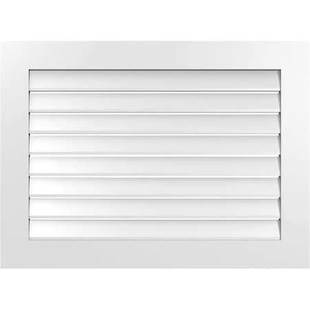 Vertical Surface Mount PVC Gable Vent: Functional, W/ 3-1/2W X 1P Standard Frame, 38W X 28H